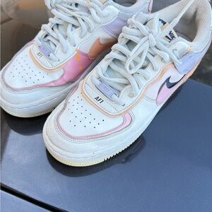 Nike CI0919-111 Shadow Sneakers - Pink, Cream, and Orange